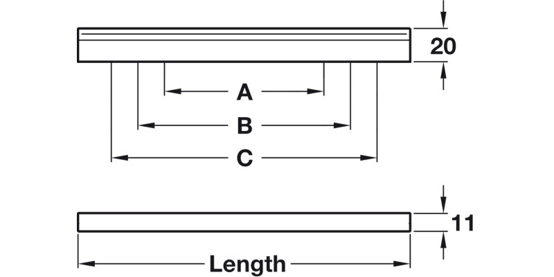Angle Pull Hdl Alu SSE 96/128/160mm cc