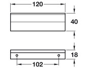 Giona Trim Hdl Brass Bru Copper 96mm cc