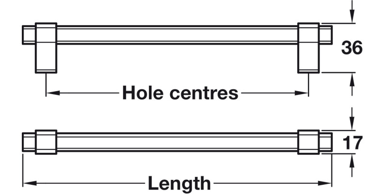 Tiberius Bar Hdl Alu Pol Chr 160mm cc