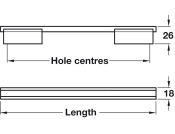 Mayfair Pull Hdl C.Iron A.Pew 96mm cc