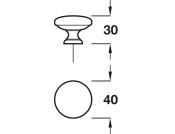 Carton Knob Brass Ant Brass D40x30mm