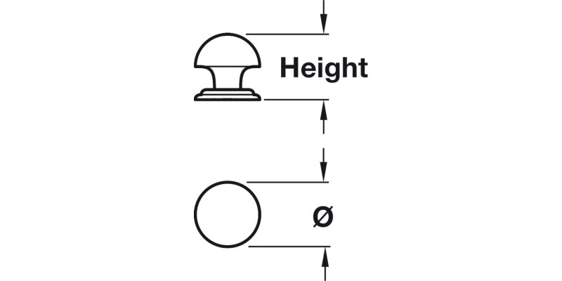 Bevera Knob Brass Pol Nkl D38x37mm