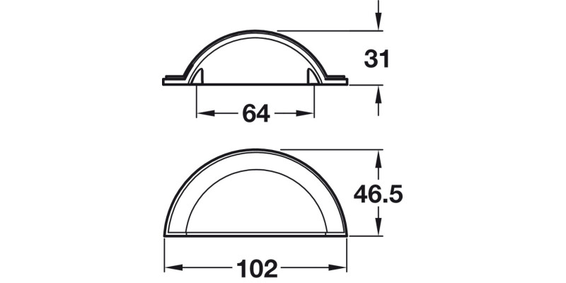 Bevera Cup Hdl C.Iron Aged Brs 64mm cc