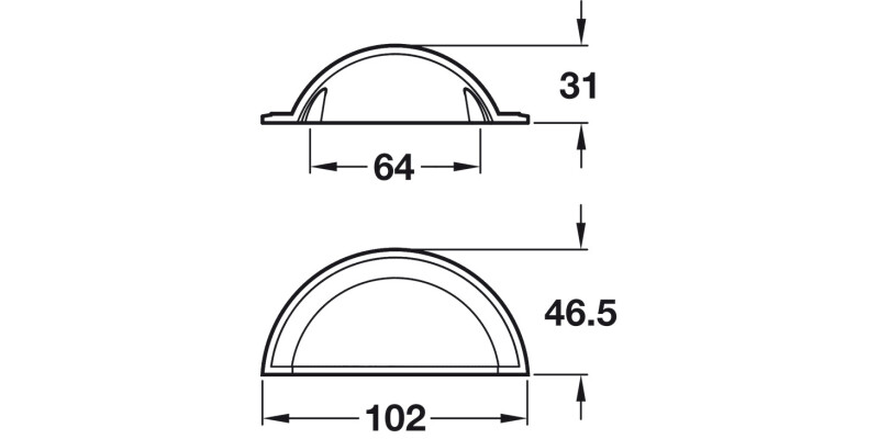 Bevera Cup Hdl Brass Pol Nkl 64mm cc