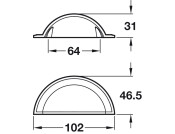 Bevera Cup Hdl Brass Pol Nkl 64mm cc
