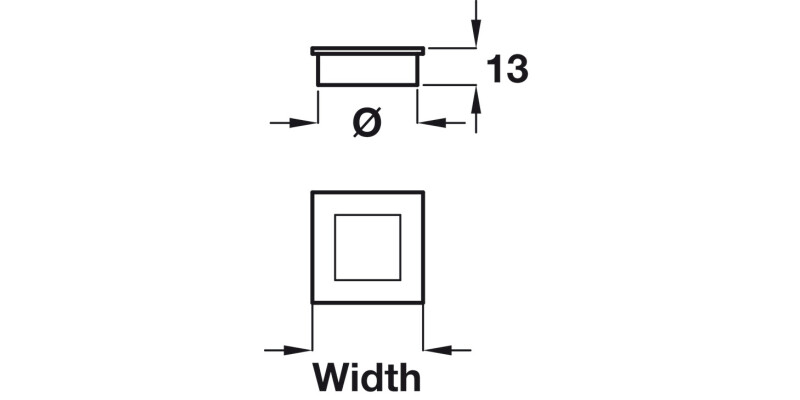 Saul Inset Hdl ZA Pol Chrome 50mm D44mm