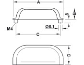 Parina Cup Hdl Brs Pol Nkl 64mm cc