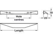 Cutt Pull Hdl Alu Matt Blk 96/128mm cc