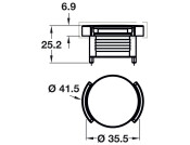 Evolution Push Knob Rnd ZA Chr Matt