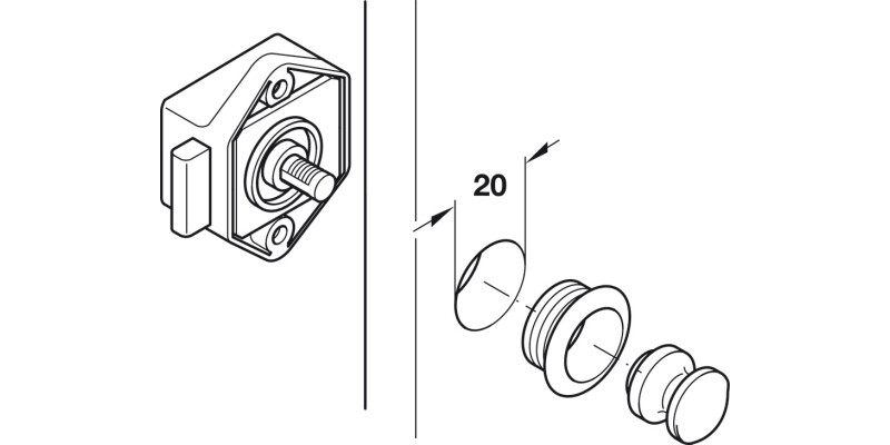Mini Push-Lock Case BS 15mm UH Black