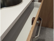 PushButton Lock BS25mm Pl Brown