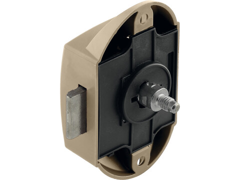 PushButton Lock BS25mm Pl MN Lacq