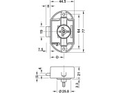 PushButton Lock BS25mm Pl MN Lacq