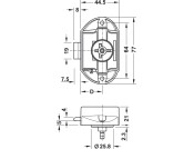 PushButton Esp Lock BS25mm Sgl Pl Brw
