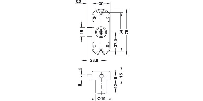 Econo Espagnolette Lock BS15mm RH KA