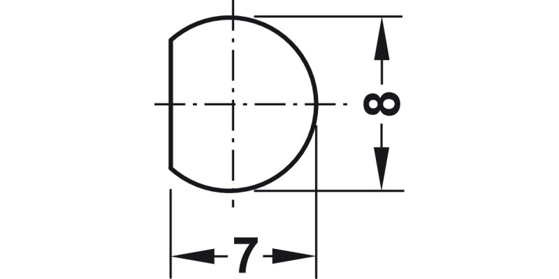 Profile Rod D8x3000mm Drw.St PNP