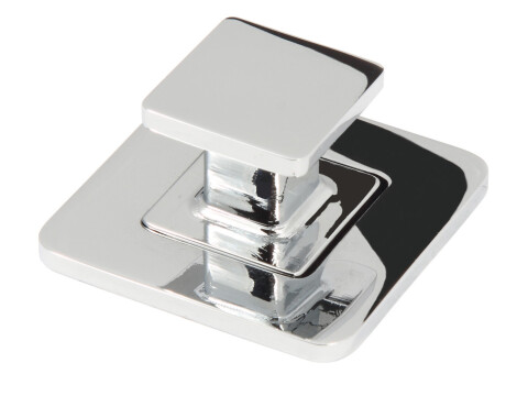 Push in Plus Push Knob Sqr SS Chrome