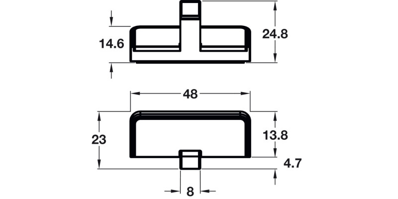 Hook in Handle for Lock Sys Pl Chr Gloss