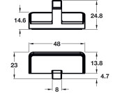Hook in Handle for Lock Sys Pl Chr Gloss