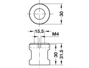 Symo3000 Fix Adapt Knob D30mm ZA MNP