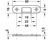 Symo3000 Roll Shut Mort Lock Strike Plt