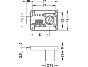 Symo3000 Ddbolt Rim Lock 18/15-40mm UH
