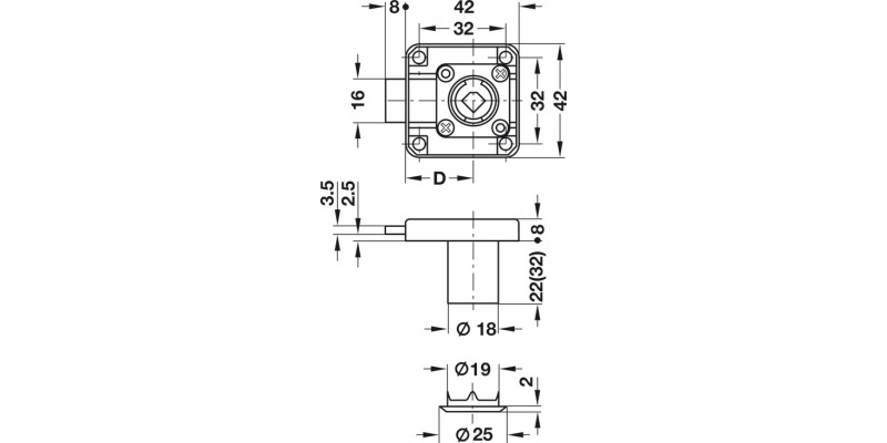Symo Rim Lock 18/22mm DR 0001 MNP