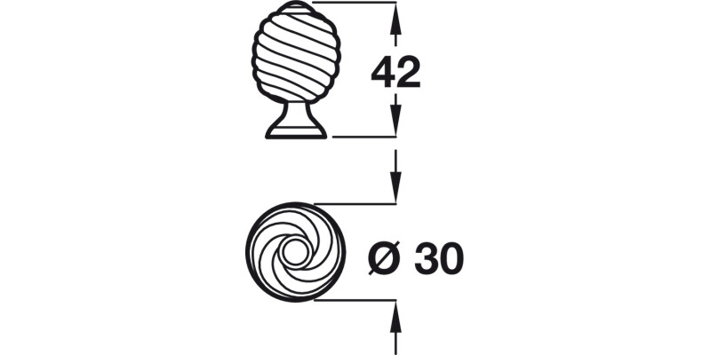 Twister Knob ZA Ant Pew D30x42mm