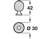 Twister Knob ZA Ant Pew D30x42mm
