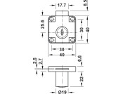 Econo Deadbolt Rim Lock BS25mm KA DR