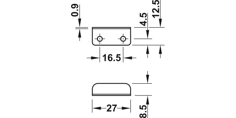 Econo Deadbolt Rim Lock BS25mm KA DR