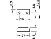 Econo Deadbolt Rim Lock BS25mm KA DR