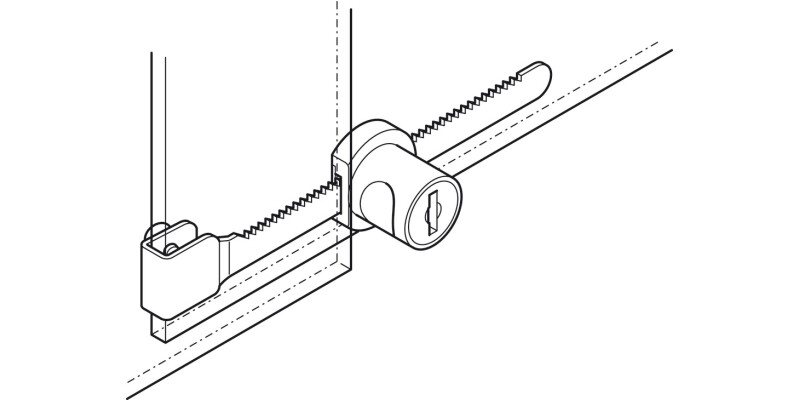 Econo Glass Sld Dr Lock 3-6mm KA