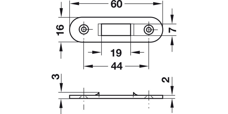 Symo3000 Striking Plate 60x16mm SNP