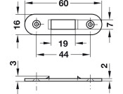 Symo3000 Striking Plate 60x16mm SNP