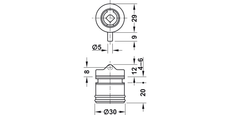 Symo3000 Gls Dr Lock Hinged Dr SF MNP