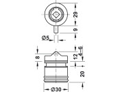 Symo3000 Gls Dr Lock Hinged Dr SF MNP