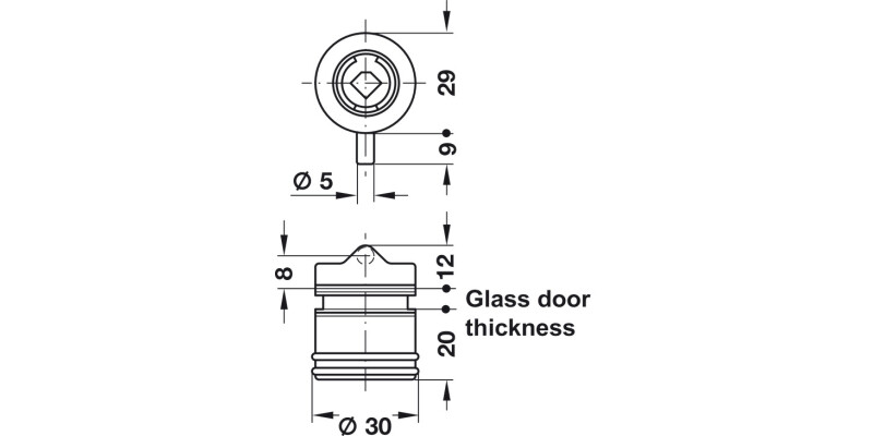 Symo3000 Gls Dr Lock Hinged Dr SF MNP