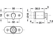 Symo3000 PushButton Push+Turn 25mm B NP