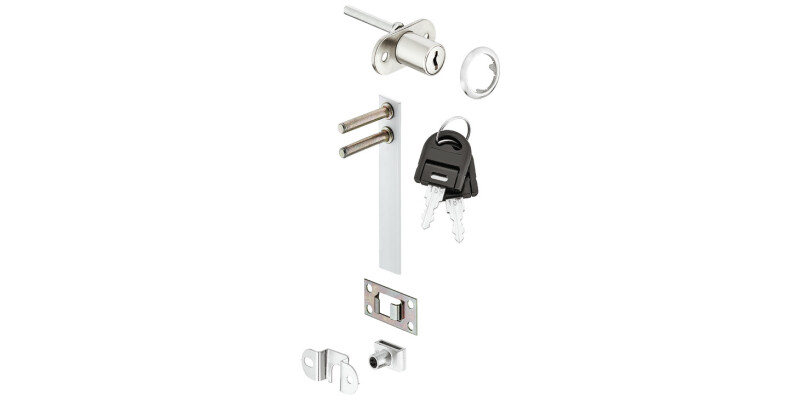 Central Locking Rotary Cylinder Lock Set, for Installation in Front Panel, Econo