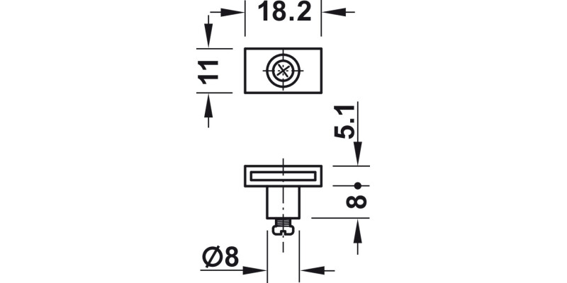 Econo Central Rotary Cyl Lock w/Bar KD