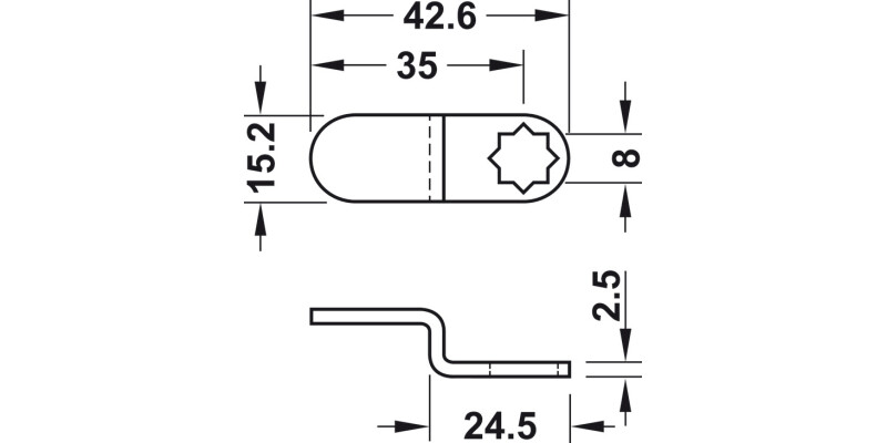 Symo3000 Lock Cam Cranked 42.6mm St Glv
