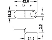 Symo3000 Lock Cam Cranked 42.6mm St Glv