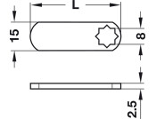 Symo3000 Lock Cam Straight 48mm St Glv