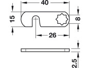 Symo3000 Hook Cam 40mm St Glv