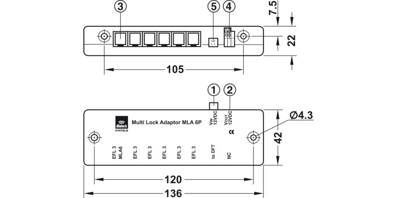 Dialock MLA 6 Multi Lock Adaptor Ant/Gry