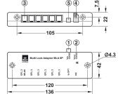 Dialock MLA 6 Multi Lock Adaptor Ant/Gry