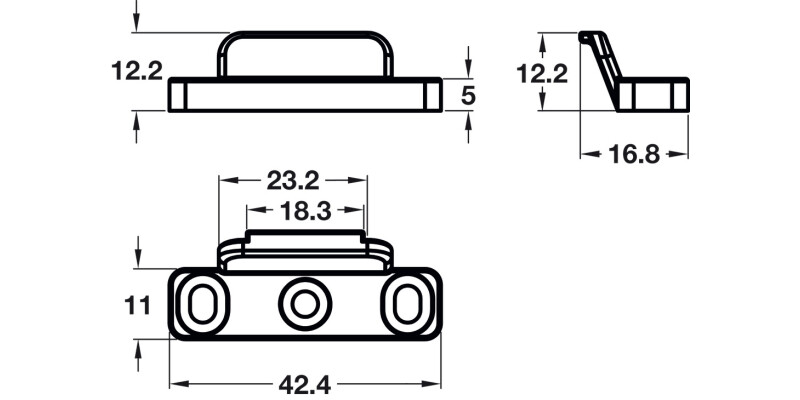 Latch for 229.01.663/463 ABS Grey