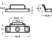 Latch for 229.01.663/463 ABS Grey