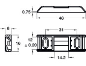 Strike Plate for 229.01.663/463 Pl Grey